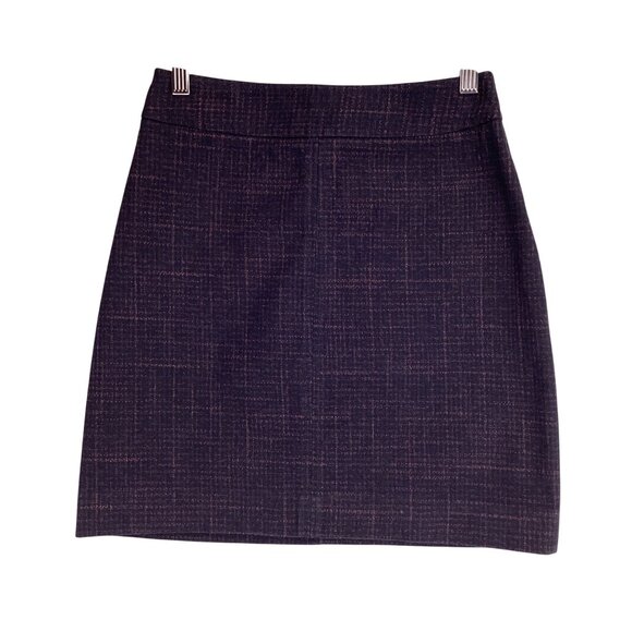 See By Chloé‎ Skirt Size 34 US 0-2 Ink Navy Plaid Cotton Pencil Mini - Picture 2 of 10